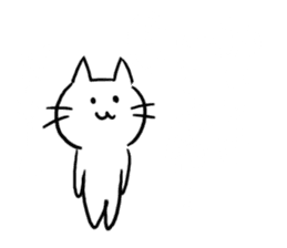 The cat which can play at a background sticker #15498721