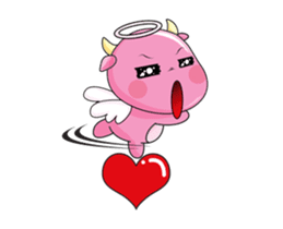 Angel Calf's Love Story Animated sticker #15499764