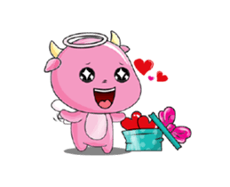 Angel Calf's Love Story Animated sticker #15499776