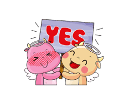 Angel Calf's Love Story Animated sticker #15499781