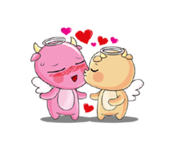 Angel Calf's Love Story Animated sticker #15499783
