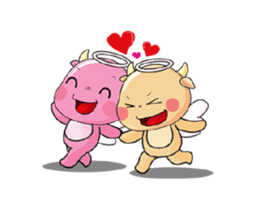 Angel Calf's Love Story Animated sticker #15499784