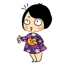 Little Cute and Greedily Floral Skirt sticker #15500378