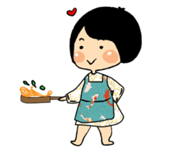 Little Cute and Greedily Floral Skirt sticker #15500380