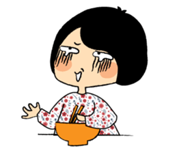 Little Cute and Greedily Floral Skirt sticker #15500381