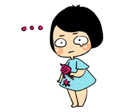 Little Cute and Greedily Floral Skirt sticker #15500382