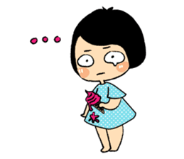 Little Cute and Greedily Floral Skirt sticker #15500382
