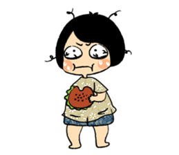 Little Cute and Greedily Floral Skirt sticker #15500384