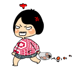 Little Cute and Greedily Floral Skirt sticker #15500386