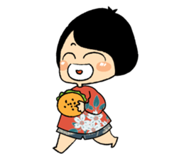 Little Cute and Greedily Floral Skirt sticker #15500389