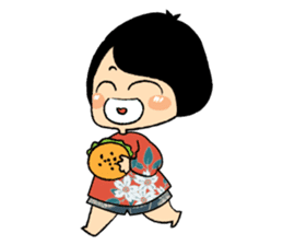 Little Cute and Greedily Floral Skirt sticker #15500389