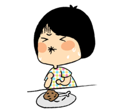 Little Cute and Greedily Floral Skirt sticker #15500390