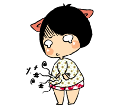 Little Cute and Greedily Floral Skirt sticker #15500392