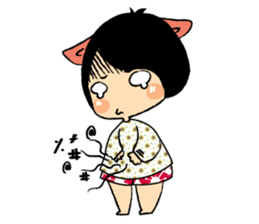 Little Cute and Greedily Floral Skirt sticker #15500392