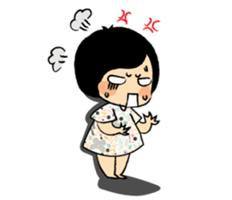 Little Cute and Greedily Floral Skirt sticker #15500393