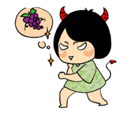 Little Cute and Greedily Floral Skirt sticker #15500395