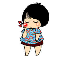 Little Cute and Greedily Floral Skirt sticker #15500396