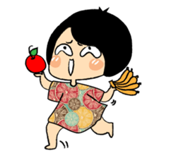 Little Cute and Greedily Floral Skirt sticker #15500397