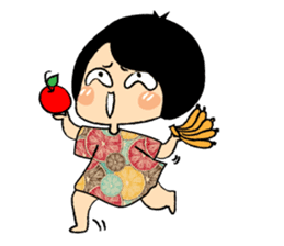 Little Cute and Greedily Floral Skirt sticker #15500397