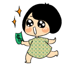 Little Cute and Greedily Floral Skirt sticker #15500398