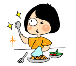 Little Cute and Greedily Floral Skirt sticker #15500399