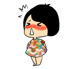 Little Cute and Greedily Floral Skirt sticker #15500400