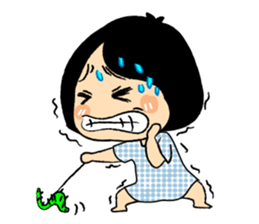 Little Cute and Greedily Floral Skirt sticker #15500403