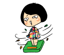 Little Cute and Greedily Floral Skirt sticker #15500404