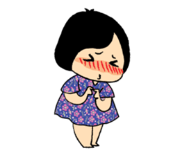 Little Cute and Greedily Floral Skirt sticker #15500406