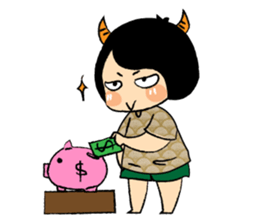 Little Cute and Greedily Floral Skirt sticker #15500407