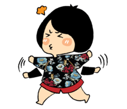 Little Cute and Greedily Floral Skirt sticker #15500409