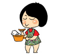 Little Cute and Greedily Floral Skirt sticker #15500410