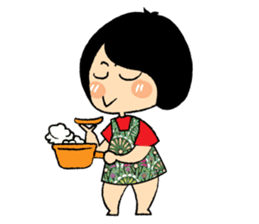 Little Cute and Greedily Floral Skirt sticker #15500410