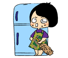 Little Cute and Greedily Floral Skirt sticker #15500411