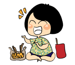 Little Cute and Greedily Floral Skirt sticker #15500412