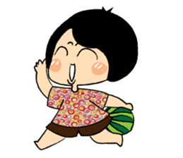 Little Cute and Greedily Floral Skirt sticker #15500413