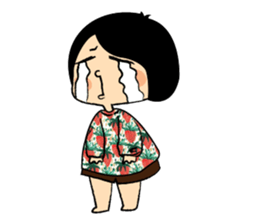 Little Cute and Greedily Floral Skirt sticker #15500415