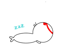 Azakame studying for students sticker #15500452