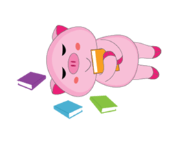 Busy Time The Plump Pink, Animated sticker #15500524