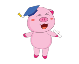 Busy Time The Plump Pink, Animated sticker #15500526