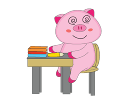 Busy Time The Plump Pink, Animated sticker #15500527