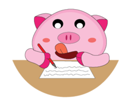 Busy Time The Plump Pink, Animated sticker #15500528