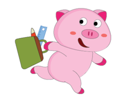 Busy Time The Plump Pink, Animated sticker #15500531