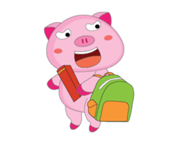 Busy Time The Plump Pink, Animated sticker #15500533