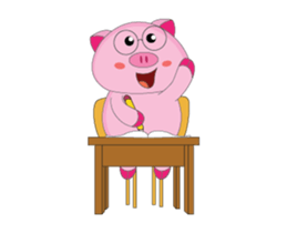 Busy Time The Plump Pink, Animated sticker #15500534