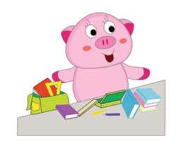 Busy Time The Plump Pink, Animated sticker #15500535