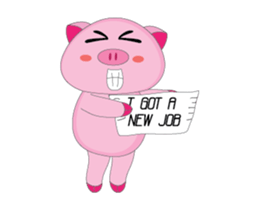 Busy Time The Plump Pink, Animated sticker #15500545