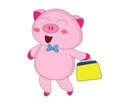 Busy Study Time of A Plump Pink Animated sticker #15500874