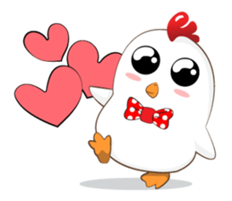 Little cute chicken sticker #15501220