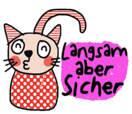 Meawmeaw (Deutsch) a polka cat sticker #15501491